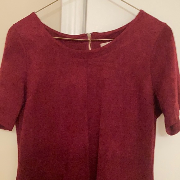 Burgundy Suede Paper Crane Dress - worn once - Picture 5 of 5